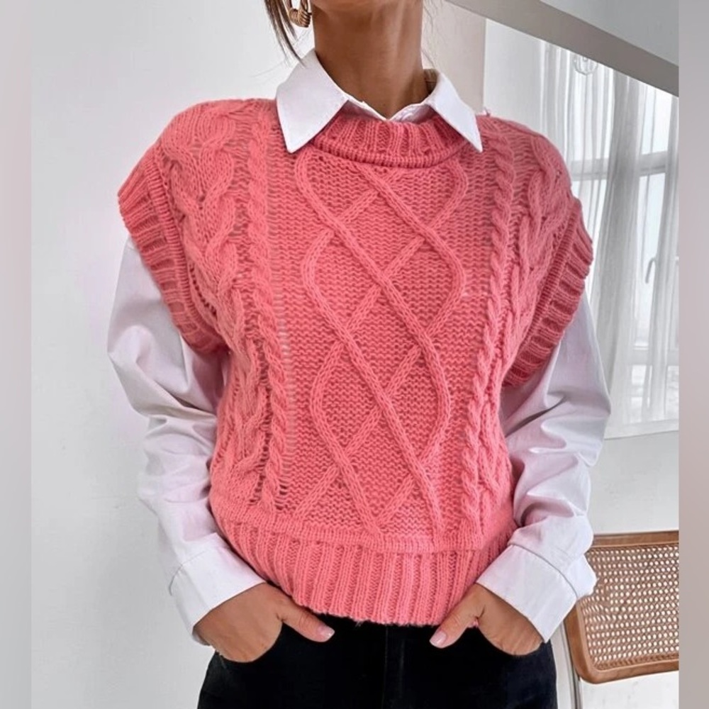 Pink Sweater Vest